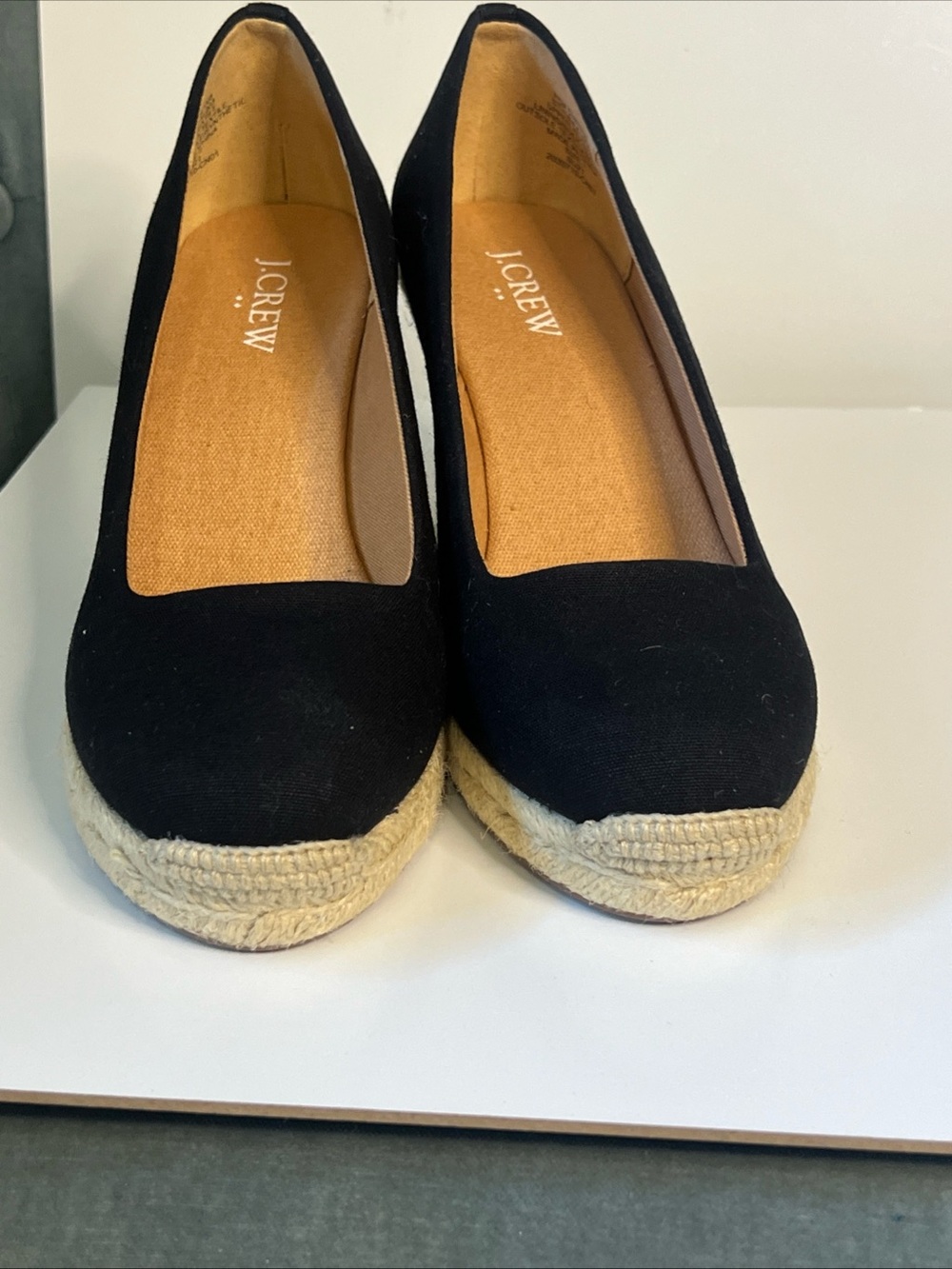 J Crew Seville Black Canvas Espadrille Wedge (NWOT) - Picture 8 of 14